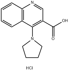 4-pyrrolidin-1-ylquinoline-3-carboxylic acid hydrochloride Struktur
