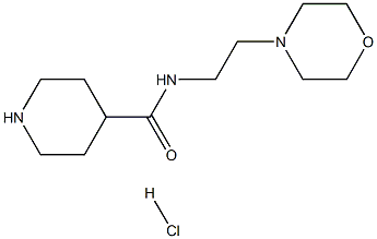 N-(2-morpholin-4-ylethyl)piperidine-4-carboxamide hydrochloride Struktur