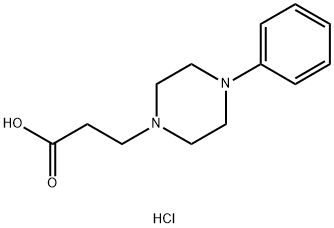 3-(4-phenylpiperazin-1-yl)propanoic acid hydrochloride Struktur