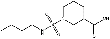 1-[(BUTYLAMINO)SULFONYL]-3-PIPERIDINECARBOXYLIC ACID Structure