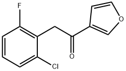 2-(2-氯-6-氟苯基)-1-(呋喃-3-基)乙烷-1-酮, 1182898-65-2, 结构式