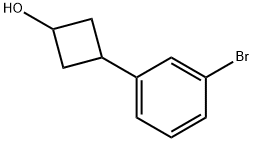 3-(3-BROMOPHENYL)CYCLOBUTAN-1-OL, 1182940-84-6, 结构式