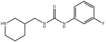 1-(3-氟苯基)-3-(哌啶-3-基甲基)脲 结构式