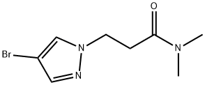 3-(4-溴-1H-吡唑-1-基)-N,N-二甲基丙酰胺 结构式