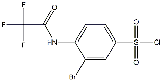 3-溴-4-(2,2,2-三氟乙酰胺并)苯-1-磺酰氯, 1184279-08-0, 结构式