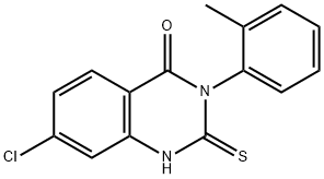 7-chloro-3-(2-methylphenyl)-2-sulfanyl-3,4-dihydroquinazolin-4-one, 118449-36-8, 结构式