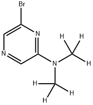 2-Bromo-6-(dimethylamino-d6)-pyrazine 结构式