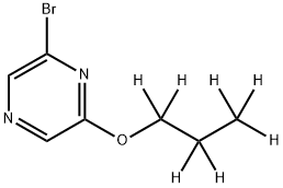 2-Bromo-6-(n-propoxy-d7)-pyrazine Structure
