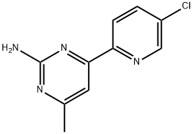 2-Amino-6-methyl-4-(5'-chloro-2'-pyridyl)pyrimidine Struktur