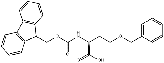 (2S)-4-(benzyloxy)-2-({[(9H-fluoren-9-yl)methoxy]carbonyl}amino)butanoic acid Structure