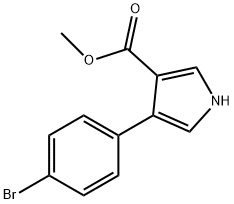 4-(4-BROMOPHENYL)-1H-PYRROLE-3-CARBOXYLICACIDMETHYLESTER Structure