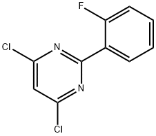4,6-Dichloro-2-(2-fluorophenyl)pyrimidine 化学構造式