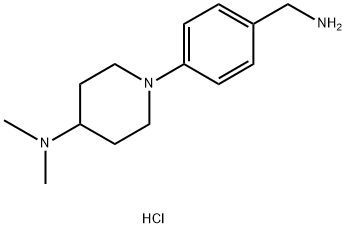 1-(4-(AMINOMETHYL)PHENYL)-N,N-DIMETHYLPIPERIDIN-4-AMINE DIHYDROCHLORIDE Struktur