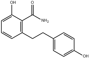 2-羟基-6-[2-(4-羟基苯基)乙基]苯甲酰胺 结构式