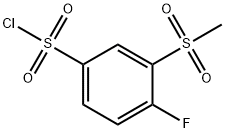 4-氟-3-甲磺酰基苯-1-磺酰氯 结构式