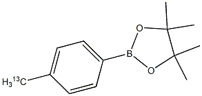 4,4,5,5-tetramethyl-2-(4-(methyl-13C)phenyl)-1,3,2-dioxaborolane 结构式