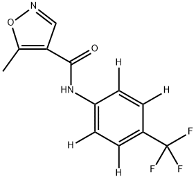 5-methyl-N-[2,3,5,6-tetradeuterio-4-(trifluoromethyl)phenyl]-1,2-oxazole-4-carboxamide Struktur