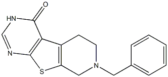 7-benzyl-5,6,7,8-tetrahydropyrido[4',3':4,5]thieno[2,3-d]pyrimidin-4(3H)-one Struktur