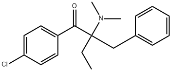 1-(4-Chlorophenyl)-2-(dimethylamino)-2-(phenylmethyl)-1-butanone Structure
