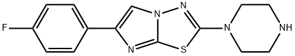 1-[6-(4-fluorophenyl)imidazo[2,1-b][1,3,4]thiadiazol-2-yl]piperazine Struktur