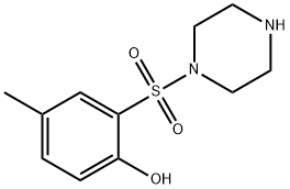 4-methyl-2-(piperazine-1-sulfonyl)phenol Struktur