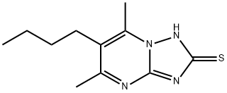 6-butyl-5,7-dimethyl-[1,2,4]triazolo[1,5-a]pyrimidine-2-thiol Struktur