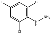(2,6-dichloro-4-fluorophenyl)hydrazine 化学構造式