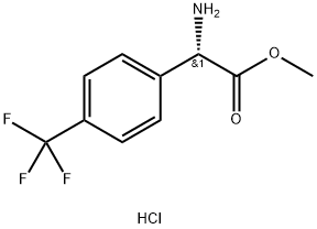 (S)-2-氨基-2-(4-(三氟甲基)苯基)乙酸甲酯盐酸盐 结构式