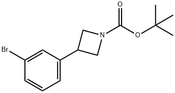 tert-butyl 3-(3-bromophenyl)azetidine-1-carboxylate 化学構造式