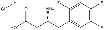 (R)-3-氨基-4-(2,4,5-三氟苯基)丁酸 盐酸盐 结构式