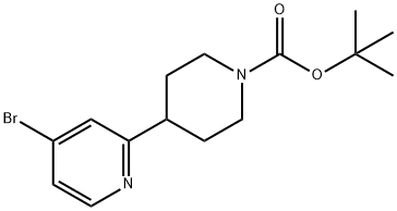 4-Bromo-2-(N-Boc-piperidin-4-yl)pyridine 结构式