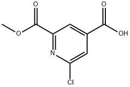 2-氯-6-(甲氧羰基)异烟酸, 1206250-39-6, 结构式