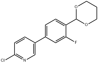 5-(4-(1,3-Dioxan-2-yl)-3-fluorophenyl)-2-chloropyridine Structure