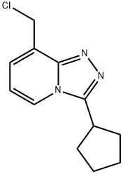8-(Chloromethyl)-3-cyclopentyl-[1,2,4]triazolo[4,3-a]pyridine Structure