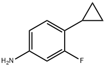 4-环丙基-3-氟苯胺, 1208083-48-0, 结构式