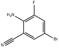 2-AMINO-5-BROMO-3-FLUORO-BENZONITRILE 化学構造式