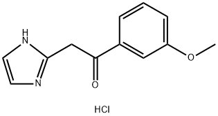 2-(1H-咪唑-2-基)-1-(3-甲氧苯基)乙烷-1-酮盐酸, 1209774-76-4, 结构式