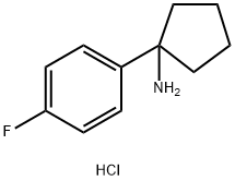 1-(4-Fluorophenyl)cyclopentanamine Hydrochloride 化学構造式