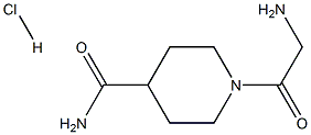 1-(2-aminoacetyl)piperidine-4-carboxamide hydrochloride 化学構造式