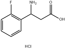3-AMINO-3-(2-FLUOROPHENYL)PROPANOIC ACID HYDROCHLORIDE,1210883-63-8,结构式