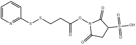 2,5-dioxo-1-(3-(pyridin-2-yldisulfanyl)propanoyloxy)pyrrolidine-3-sulfonic acid Structure