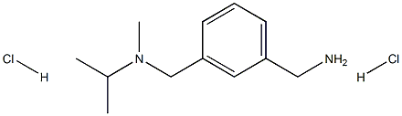 (3-{[甲基(丙烷-2-基)氨基]甲基}苯基)甲胺二盐酸 结构式