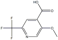 5-methoxy-2-(trifluoromethyl)pyridine-4-carboxylic acid, 1211525-32-4, 结构式