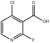 4-Chloro-2-fluoropyridine-3-carboxylic acid 化学構造式