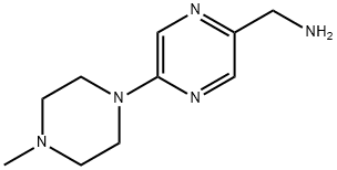 (4-Methyl-3,4,5,6-tetrahydro-2H-[1,2']bipyrazinyl-5'-yl)-methylamine Struktur