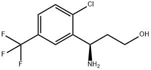 (3R)-3-AMINO-3-[2-CHLORO-5-(TRIFLUOROMETHYL)PHENYL]PROPAN-1-OL Struktur