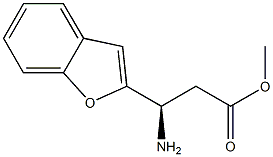 METHYL (3R)-3-AMINO-3-(1-BENZOFURAN-2-YL)PROPANOATE 化学構造式