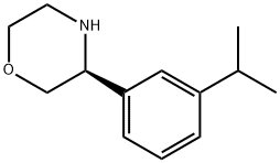 (3S)-3-[3-(METHYLETHYL)PHENYL]MORPHOLINE 化学構造式