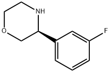 (3S)-3-(3-FLUOROPHENYL)MORPHOLINE 结构式