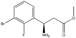 METHYL (3R)-3-AMINO-3-(3-BROMO-2-FLUOROPHENYL)PROPANOATE Structure